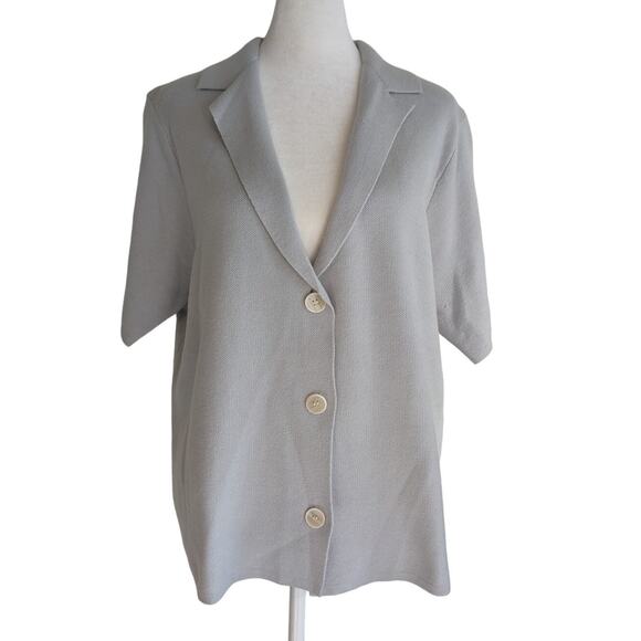 SIONI Knit Gray Collared Button Up Relaxed Sweater XL - Picture 1 of 5